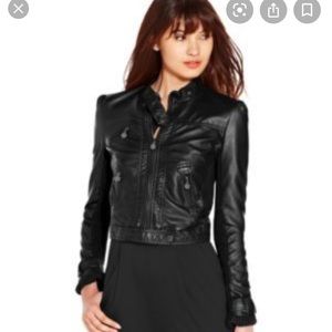 XOXO Juniors Jacket, Faux-Leather Moto